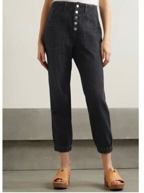 Veronica Beard Bolton Hi-Rise Elastic Hem Jeans